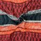 Blue-Multi Rayon Boho Stripe Printed Momie Crepe Woven Fabric By the Yard